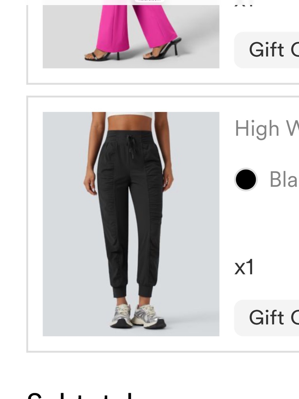HALARA Black High-Waist petite Track Joggers